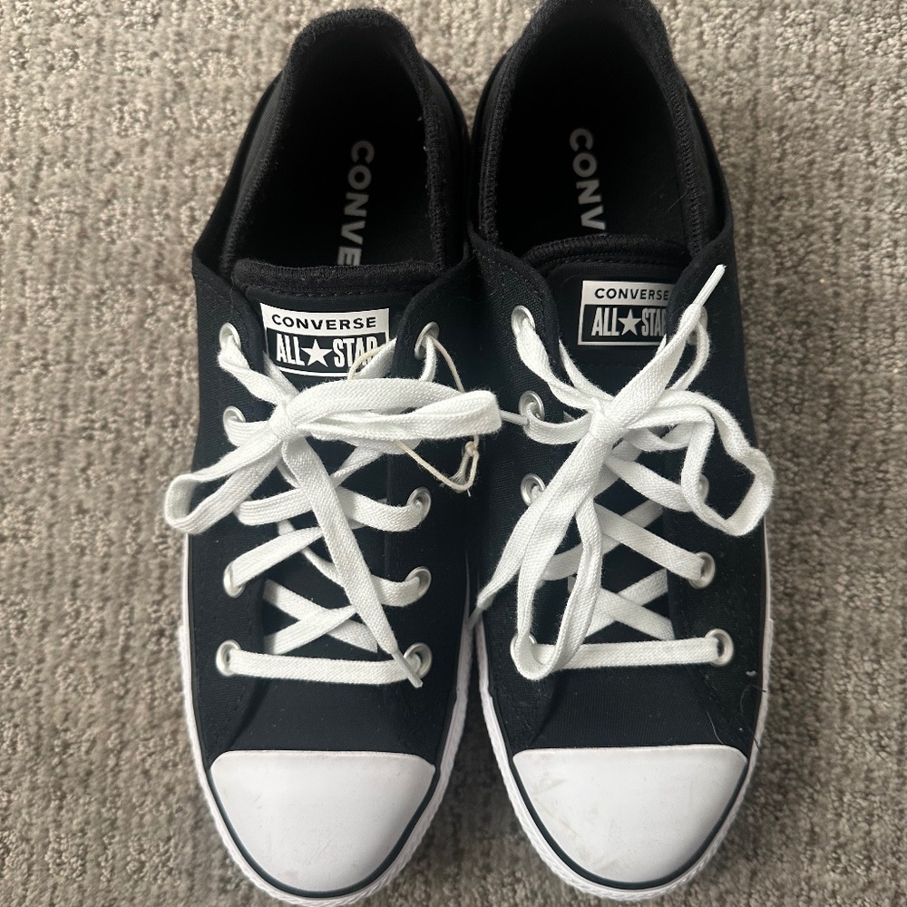Women’s converse black shoes size 9.5